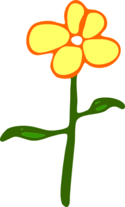 Yellow Cartoon Flower Clip Art